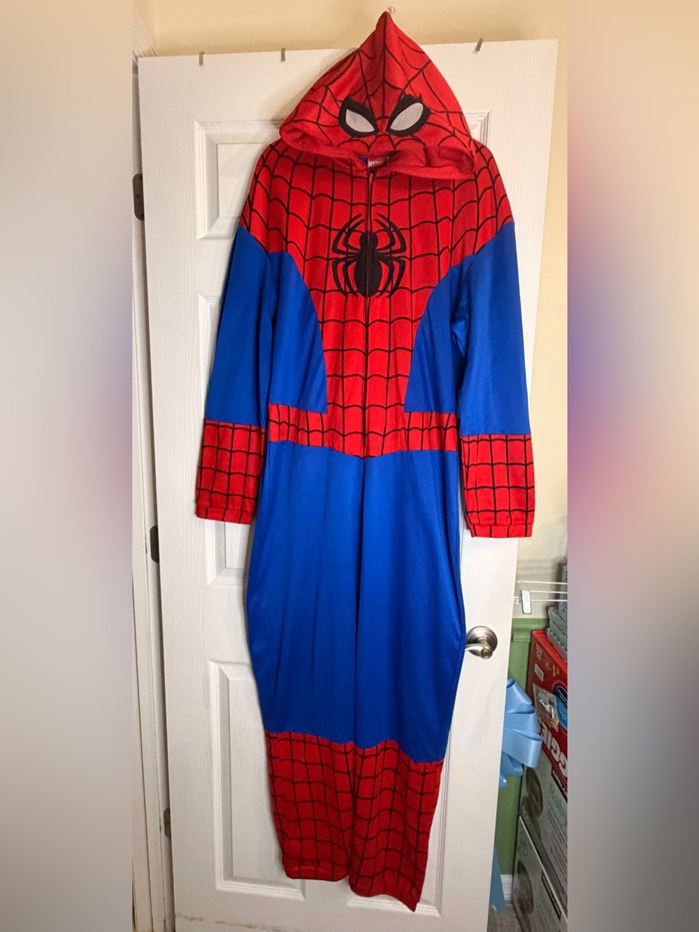 🕷️ Marvel Spider-Man Adult Onesie Costume Large Hooded